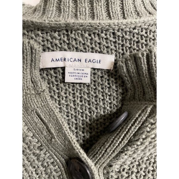 American Eagle Outfitters Womens Sage Green Knit Henley Sweater Size Small - Picture 5 of 7